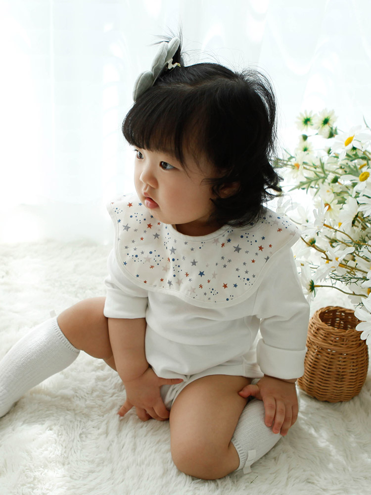 유아 아기 턱받이 신생아 오가닉 롤링 턱받이