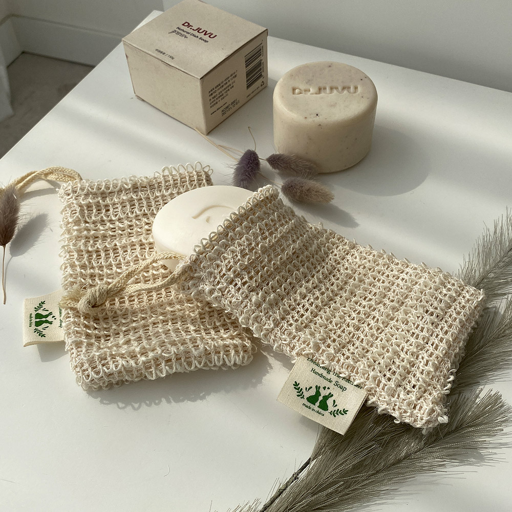 삼베 비누 그물망 홀더 걸이 거치대 물빠짐 주머니 물고임 없는 비누 거품망