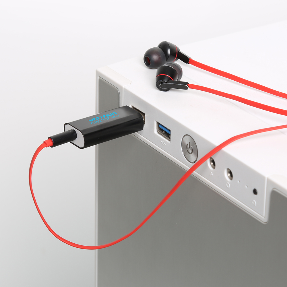 벤션 USB 사운드카드 어댑터/CTIA OMTP 호환/스테레오 외장형 - 상세 이미지 3