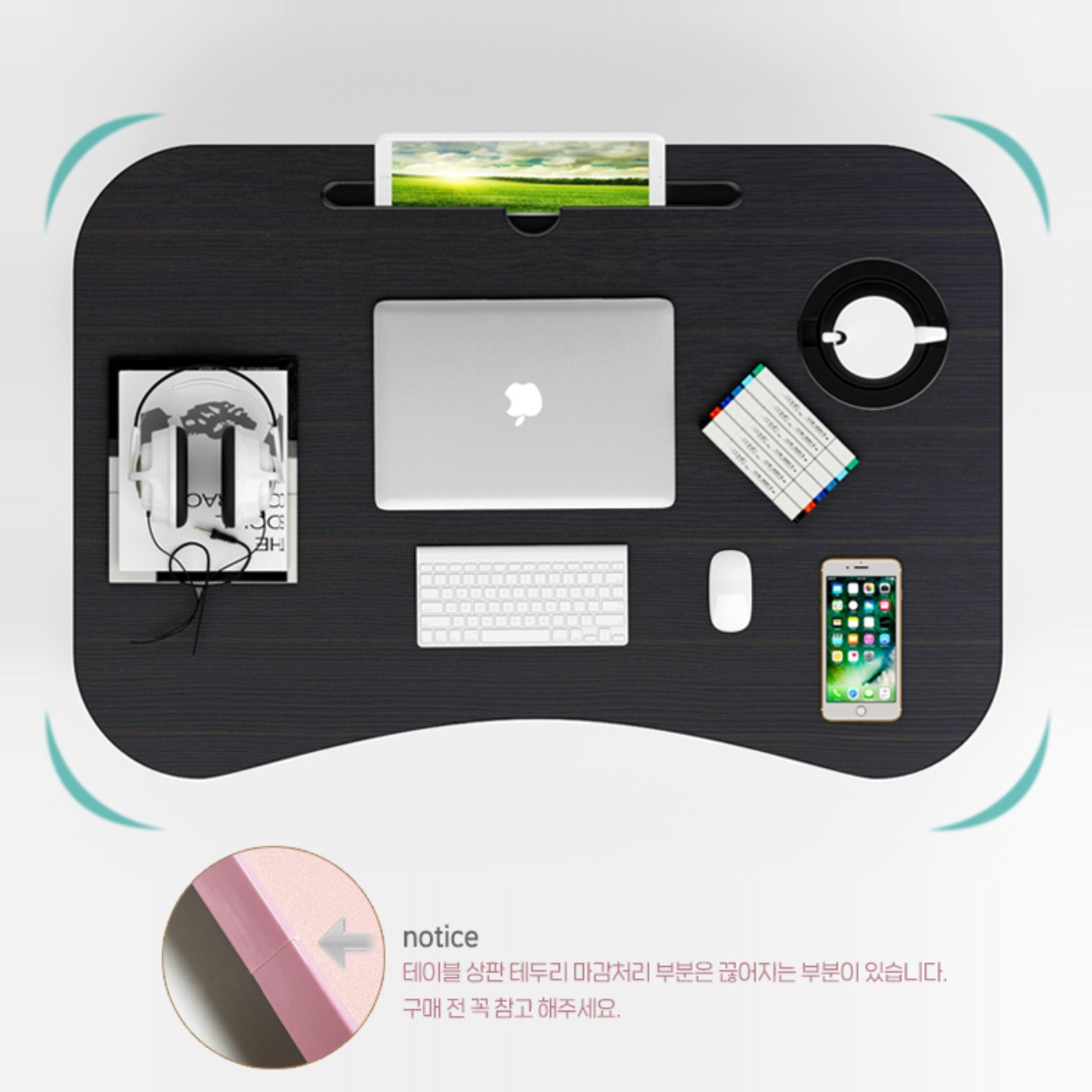 다용도 접이식 좌식 책상 낮은 책상 앉은뱅이 책상 바닥 - 상세 이미지 5