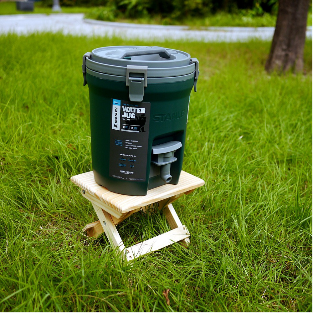 우주캠핑 원목 우드 받침대 스탠드 워터저그 아이스박스