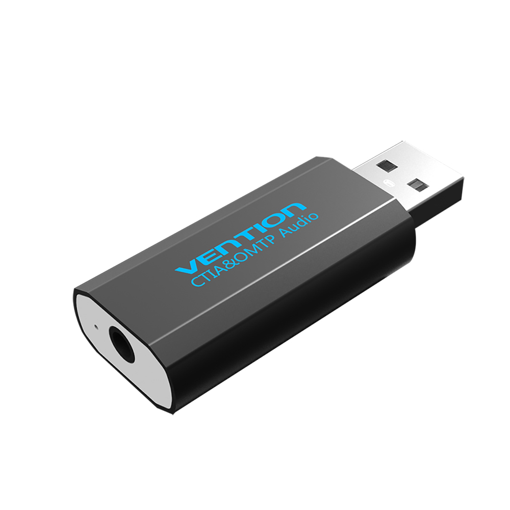 벤션 USB 사운드카드 어댑터/CTIA OMTP 호환/스테레오 외장형 - 상품 이미지