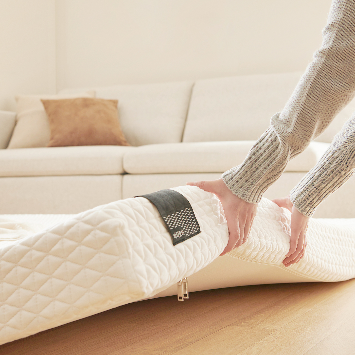 삼분의일 바닥 메모리폼 토퍼 매트리스 단단한 허리에 좋은 수면매트 자취 원룸