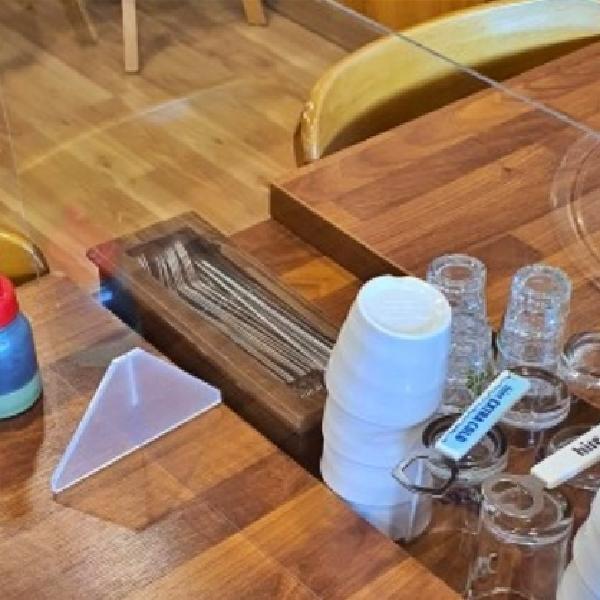 일자형 코로나 칸막이 아크릴 가리개 투명 아크릴 차단막 일반형 창구형 식당용 은행용