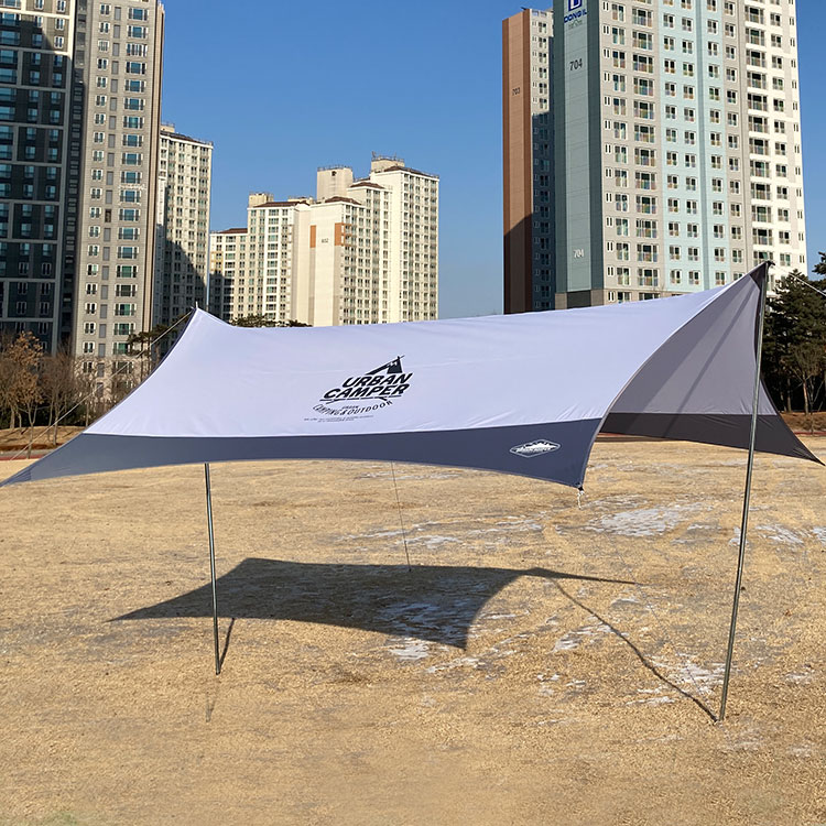어반캠퍼 헥사 타프 420 풀구성 차박 피크닉 캠핑 그늘막 타프스크린 420x400cm, 화이트