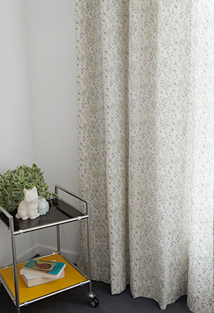 바이아미 퍼플레인 거실 빈티지 포인트 꽃무늬 맞춤 커튼