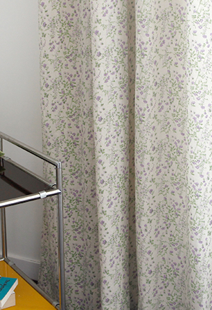 바이아미 퍼플레인 거실 빈티지 포인트 꽃무늬 맞춤 커튼