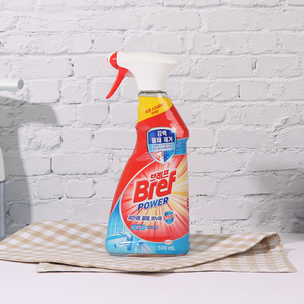 헨켈 브레프 파워 세정제 욕실용 찌든때 물때 제거 청소세제 500ml - 메인 이미지