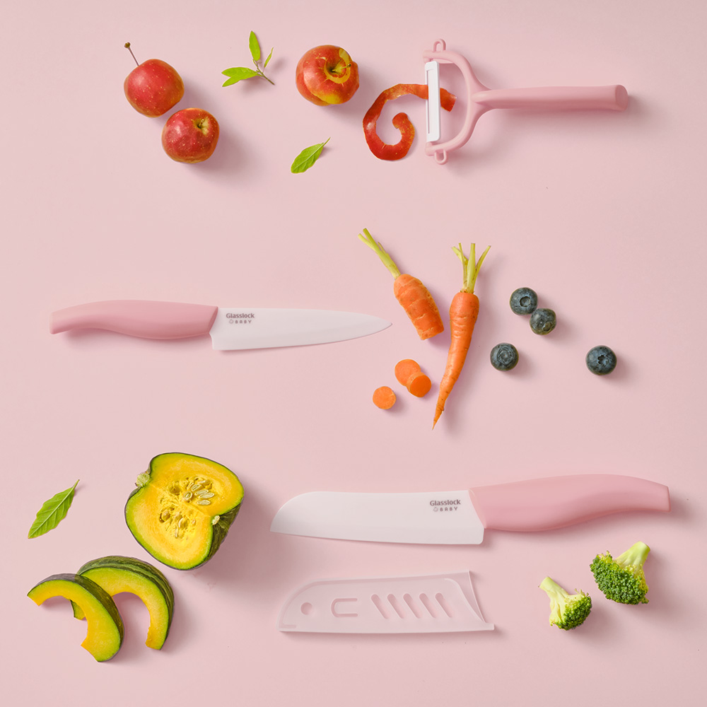 글라스락 베이비 이유식 칼 3종 세트