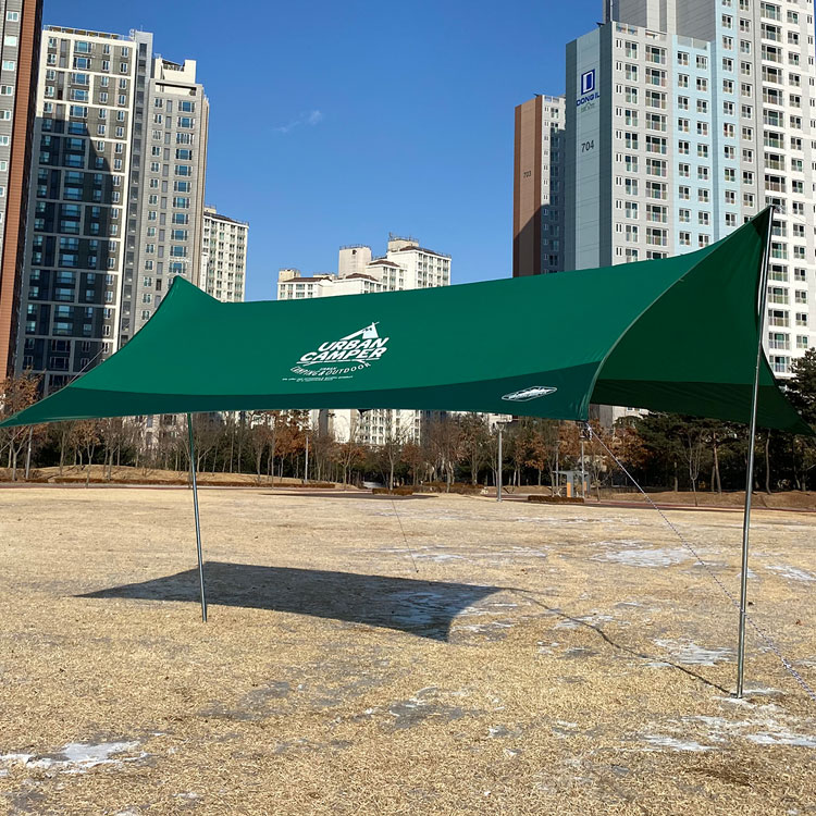 어반캠퍼 헥사 타프 420 풀구성 차박 피크닉 캠핑 그늘막 타프스크린 420x400cm, 화이트