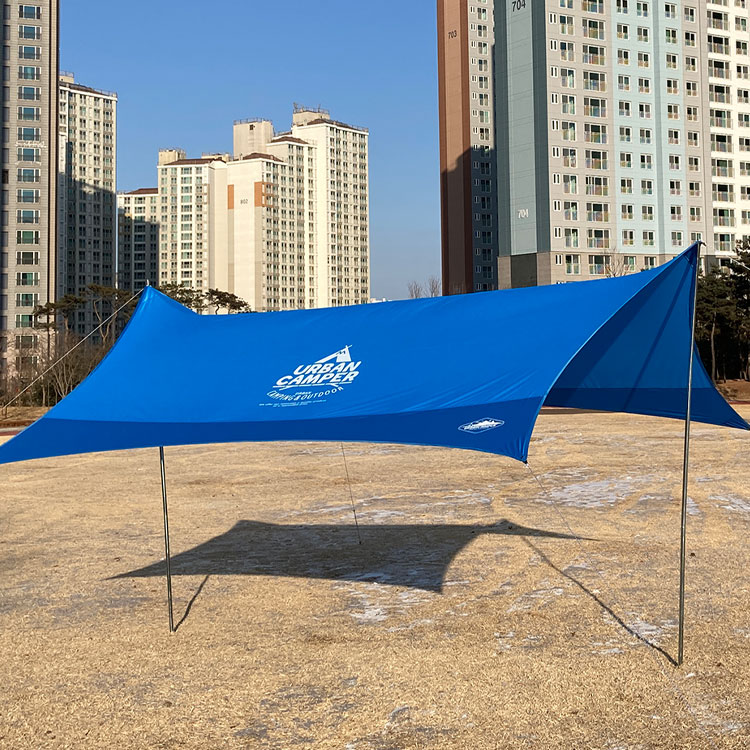 어반캠퍼 헥사 타프 420 풀구성 차박 피크닉 캠핑 그늘막 타프스크린 420x400cm, 화이트