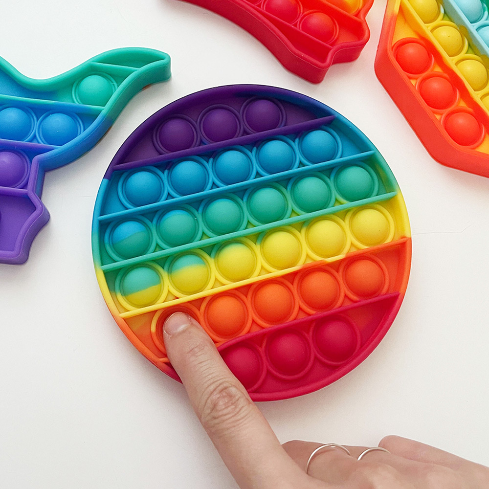 1+1 팝잇 레인보우 푸쉬팝버블 뽁뽁이/저가형X/kc인증 제품 이미지