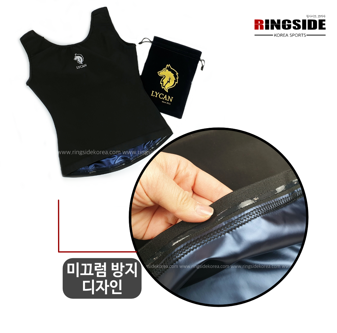 링사이드코리아 여성 땀복 나시 / 홈트 복싱용 뱃살 보정 운동복 민소매 - 상세 이미지 5