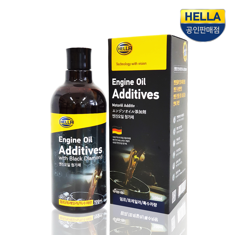 HELLA헬라 그래핀+블랙다이아몬드 엔진오일 대형트럭 트레일러 특수차량 전용첨가제 500ml - 상세 이미지 3