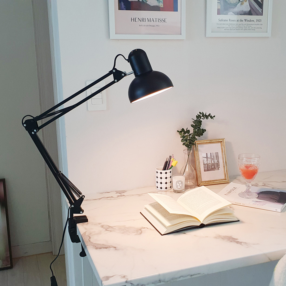 책상 스탠드조명 독서등 공부스탠드 집게조명
