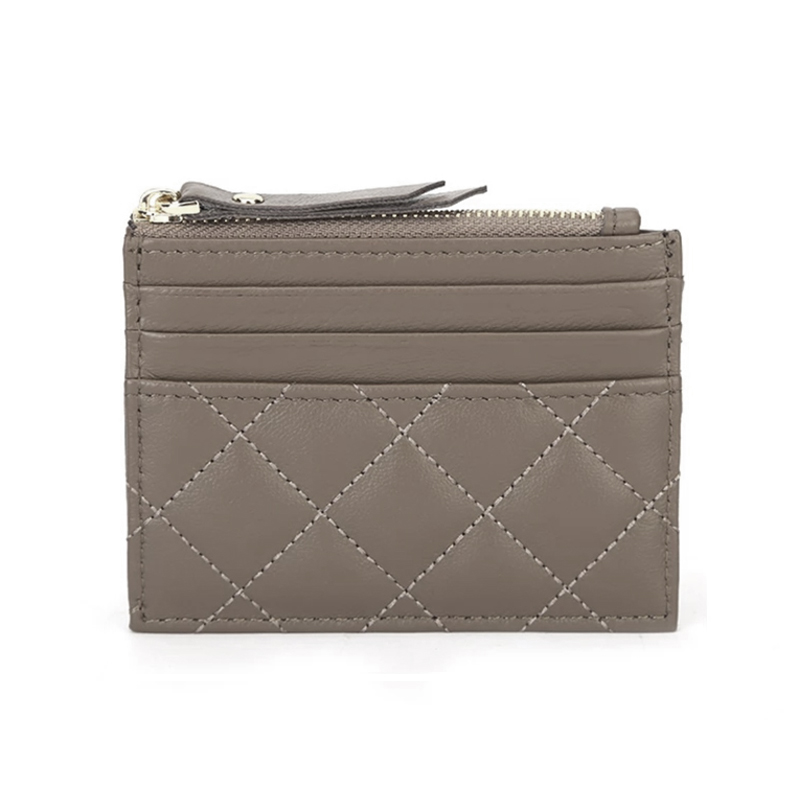 수제 양가죽 지퍼 카드 지갑 홀더 포켓