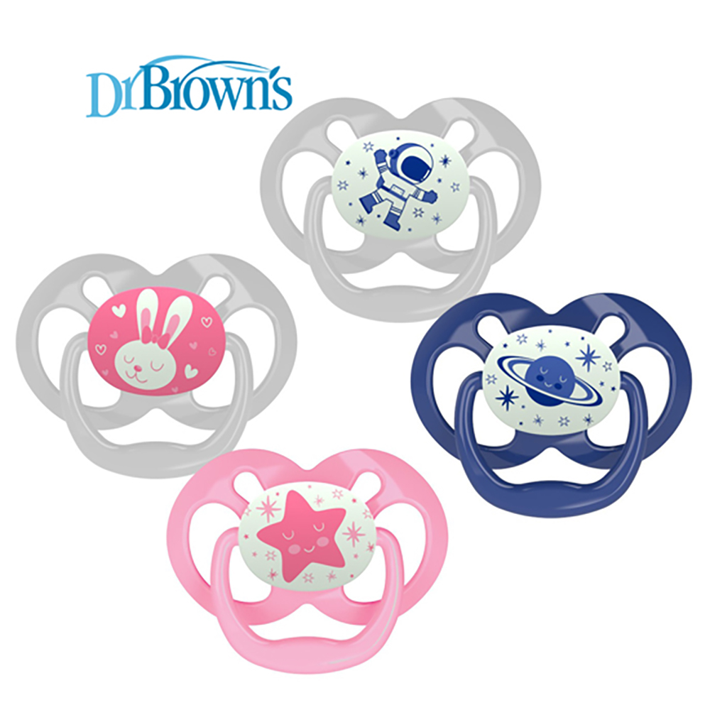 닥터브라운 어드밴티지 야광 노리개 젖꼭지 2P - 쪽쪽이, 공갈 젖꼭지 신생아 선물