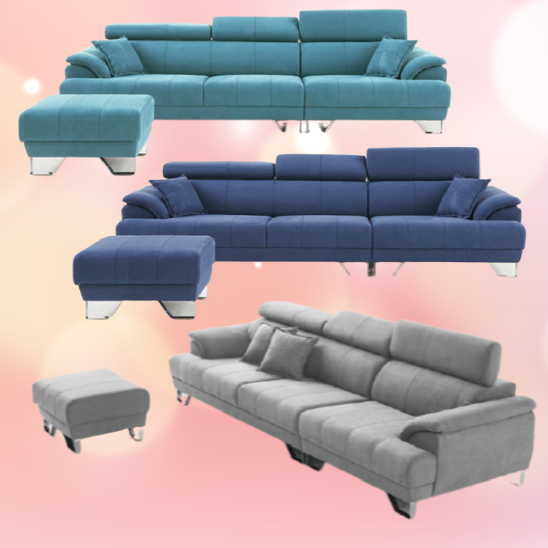 4인용 방수 소파 푹신한 기능성 패브릭쇼파 민트 블루 이지클린 쇼파 아쿠아 스웨이드 소파