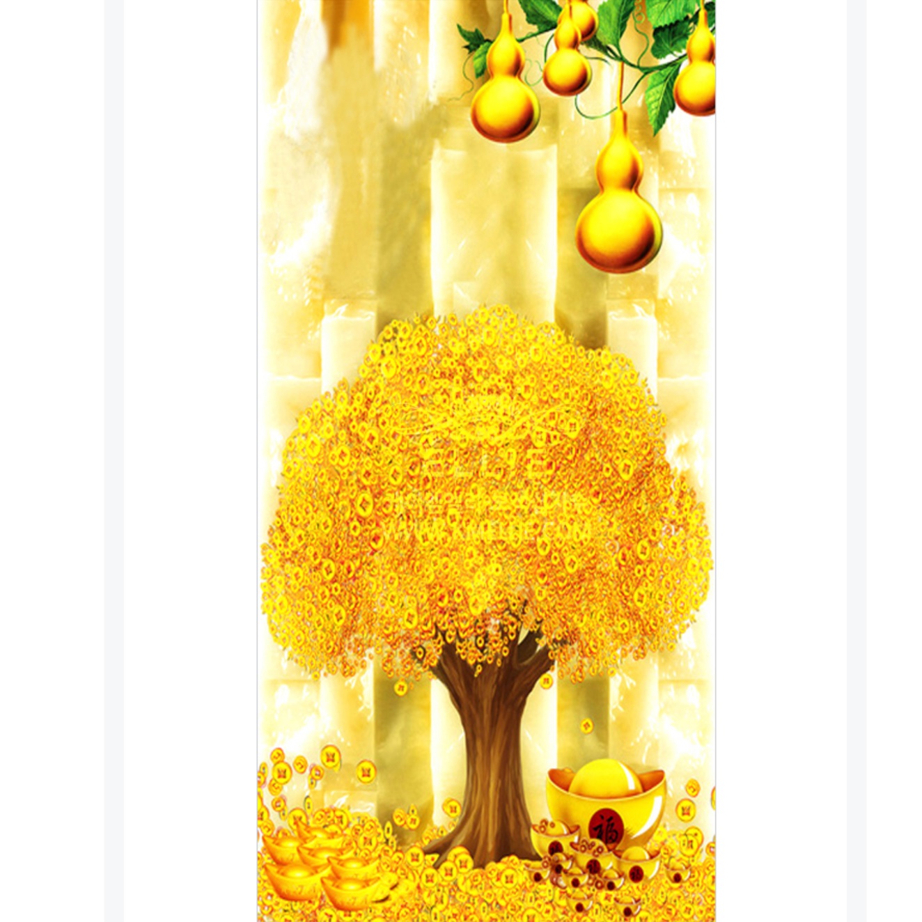 집에서할수있는취미 금전수 대형 보석십자수 돈나무 만들기 캔버스 보석십자수 50X100비즈