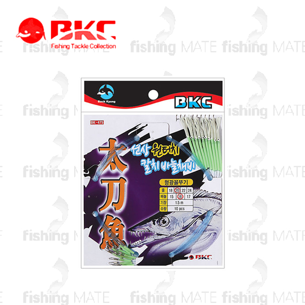 백경 선상 갈치전용 바늘채비 형광 꼴뚜기장착형 10본 20-16