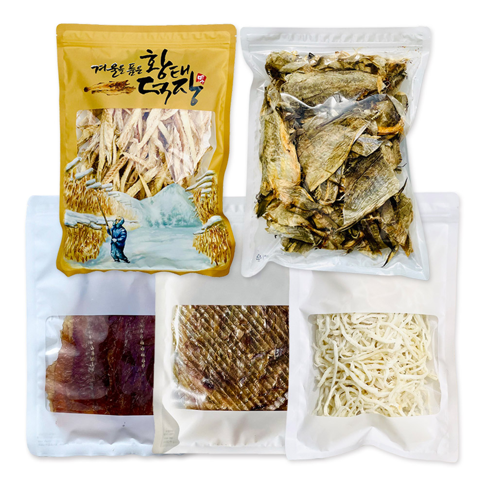 제철 건어물 모음 쥐포 건노가리 오징어채 (반찬용 안주용) - 상품 이미지