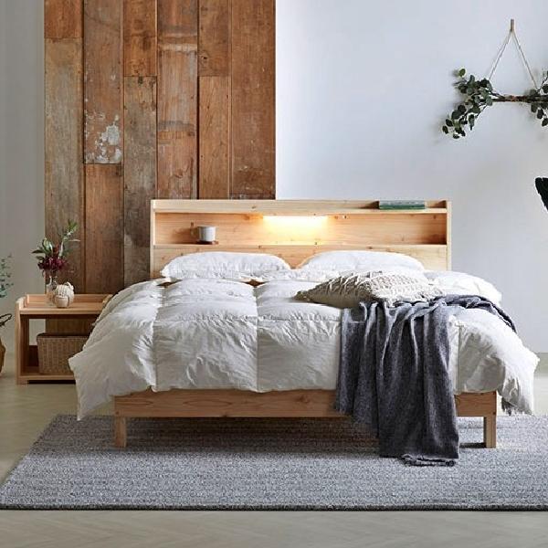 LED콘센트 편백나무 평상 저상 침대 프레임 퀸 낮은침대 Q 파레트 매트리스 받침대 원목