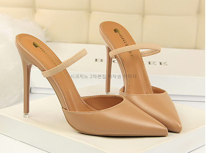 레이비 10.5cm 스틸레토 스트랩 뮬 슬리퍼 킬힐 8color 상세 이미지 18