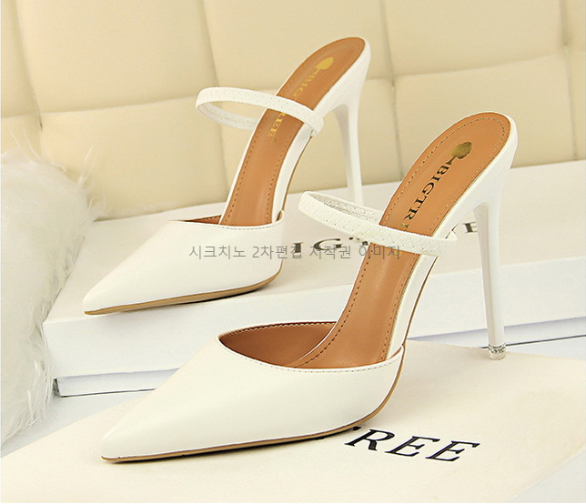 레이비 10.5cm 스틸레토 스트랩 뮬 슬리퍼 킬힐 8color 상세 이미지 29