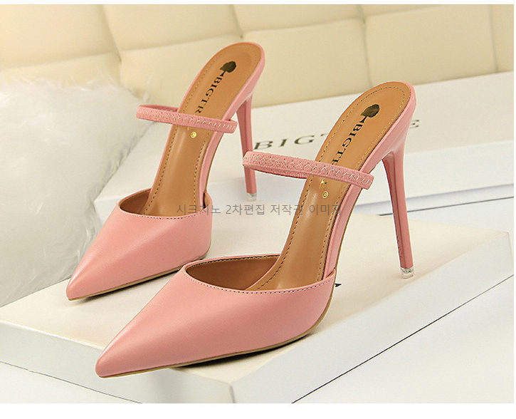 레이비 10.5cm 스틸레토 스트랩 뮬 슬리퍼 킬힐 8color 상세 이미지 21