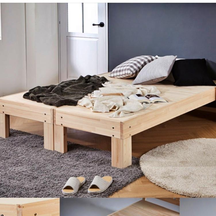 헤드없는침대 프레임 퀸 낮은 평상 저상 침대 틀 Q 무 헤드 리스 매트리스 받침