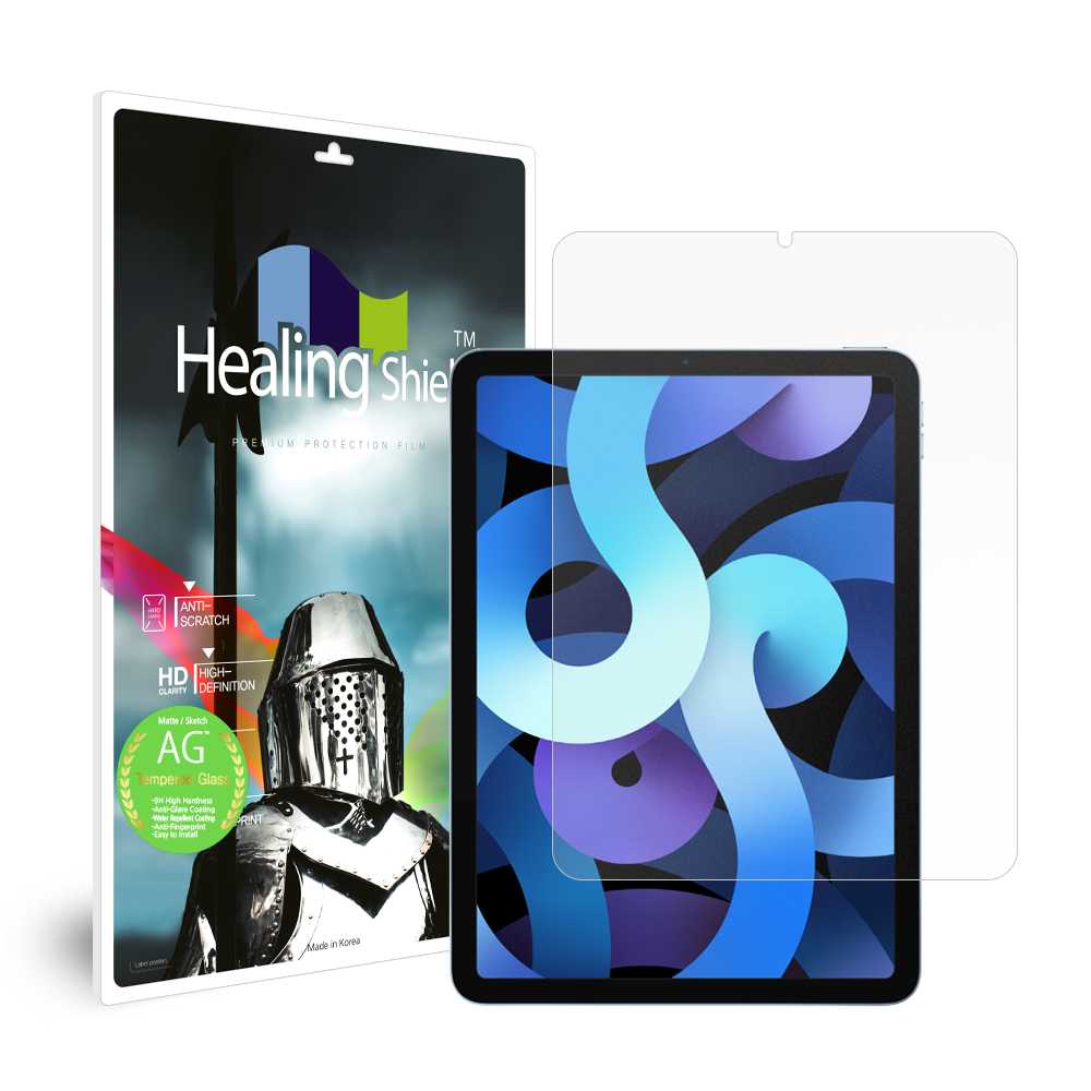 아이패드 에어 4세대 10.9 9H 저반사 지문방지 강화유리필름 액정 1매 - 상품 이미지