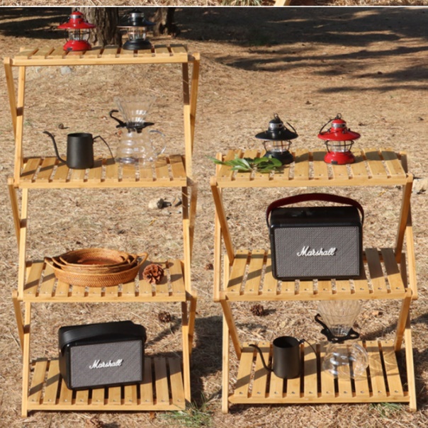 캠핑보조테이블 캠핑정리대 캠핑용 3단 폴더블쉘프