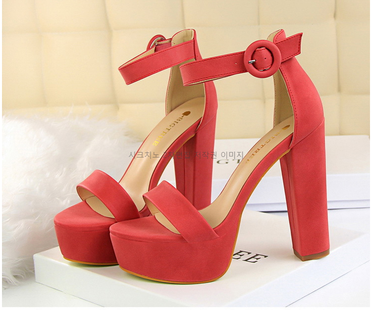 220-265 헤리미 13cm 오픈토 스트랩 가보시 킬힐 샌들 6color 상세 이미지 4