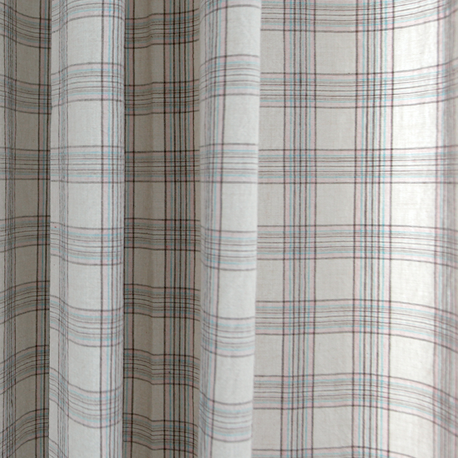바이아미 레트로 타탄 체크 베이지 아이방 커튼 맞춤 제작