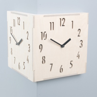 양면 벽걸이 코너 시계 건전지 벽시계 공간활용 흡착 부착식 접착식 사각 고급 무선 무소음