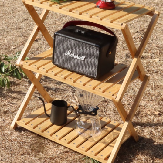 캠핑보조테이블 캠핑정리대 캠핑용 3단 폴더블쉘프