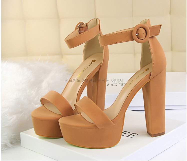 220-265 헤리미 13cm 오픈토 스트랩 가보시 킬힐 샌들 6color 상세 이미지 8