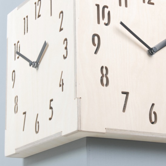 양면 벽걸이 코너 시계 건전지 벽시계 공간활용 흡착 부착식 접착식 사각 고급 무선 무소음