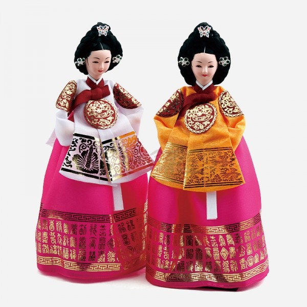 한복인형 중전 분홍치마 궁중 장식인형 - 상세 이미지 3
