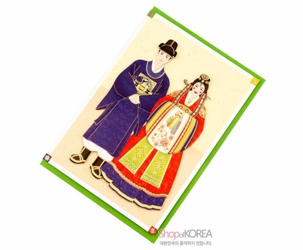 전통 한복카드-신랑신부 - 상세 이미지 2