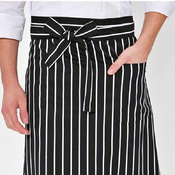 짧은앞치마 홀서빙 앞치마 셰프 요리사 줄무늬 가벼운 여름용 미니앞치마 카페 바리스타 커피
