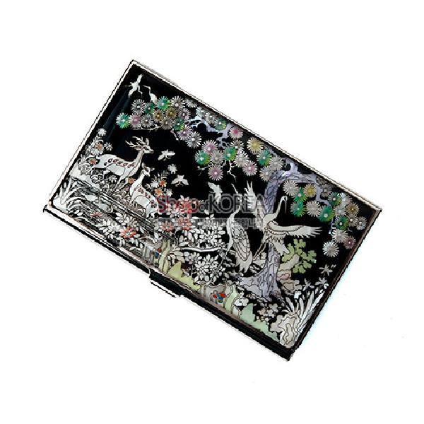 자개 명함 케이스 볼펜 세트 장생도 외국인 바이어 선물