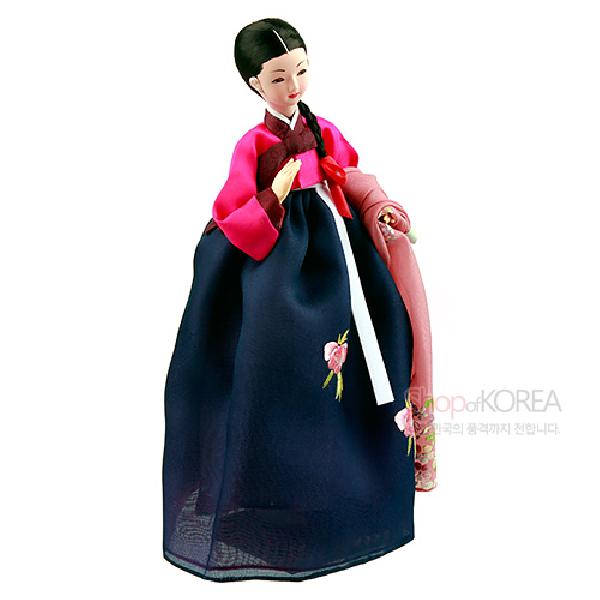 한복인형-아씨[남색치마] - 상세 이미지 3