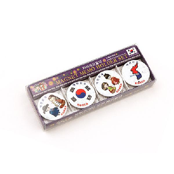 한국전통문양 원형메모홀더 4종 냉장고자석 이미지 6