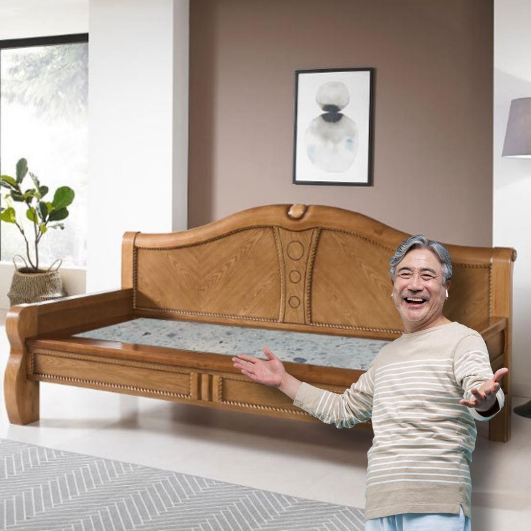 청 맥반석 돌카우치쇼파 명품 돌침대 소파 원목 카우치돌침대 온돌 전자파 차단 온도조절기