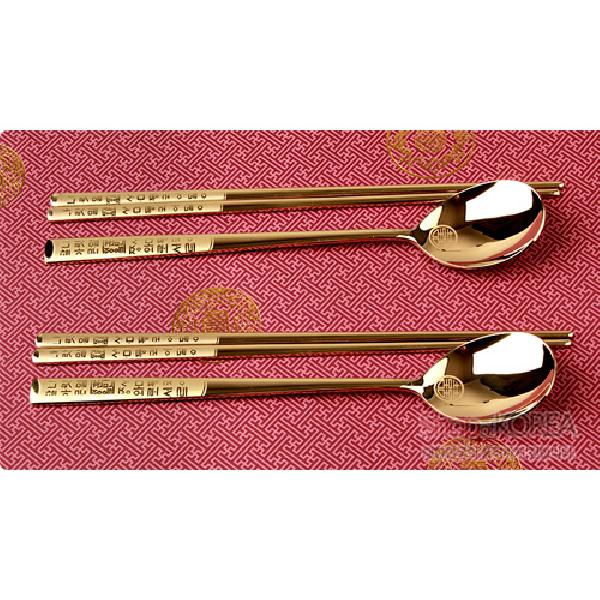 외국인 선물 티타늄수저-2p세트 훈민정음 수저세트 한국 기념품