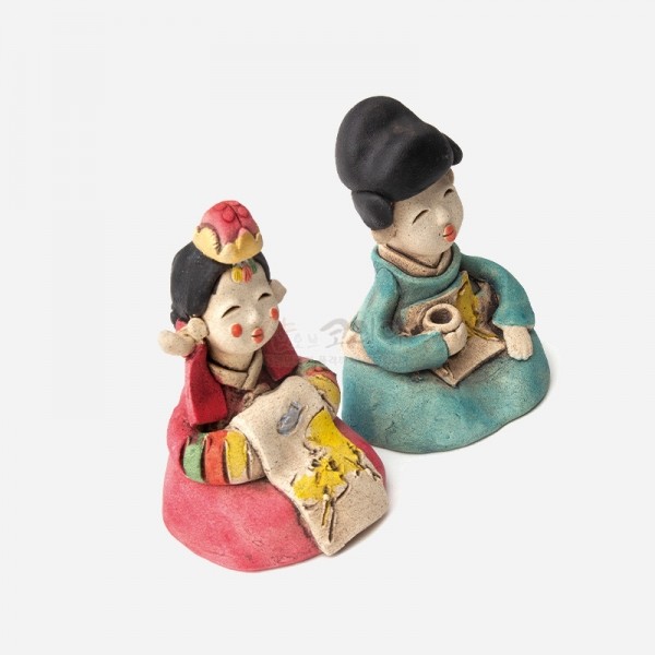 황토인형-작은 신랑신부 전통기념선물,한국기념품, 외국인선물 - 상세 이미지 4