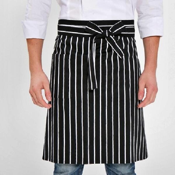 짧은앞치마 홀서빙 앞치마 줄무늬 가벼운 여름용 카페 바리스타 미니앞치마 커피 셰프 요리사