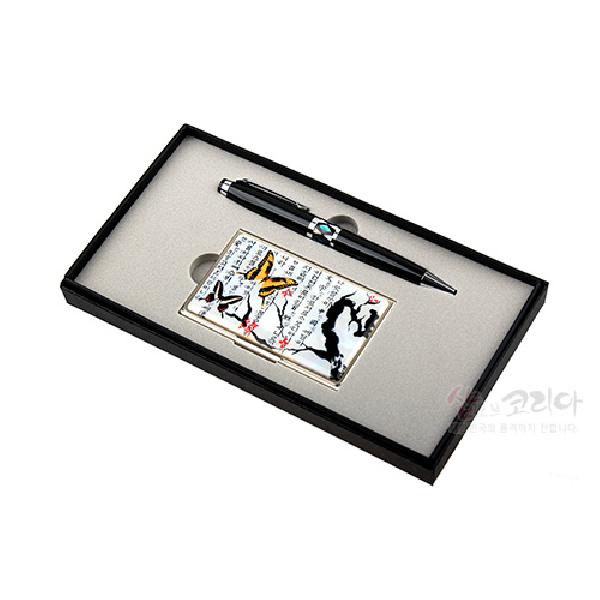 외국인선물 한국기념품 자개볼펜과 자개 명함케이스 나전칠기