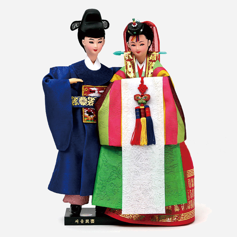 한복인형-신랑신부 외국인 선물과 결혼 축하용 기념품 - 상품 이미지